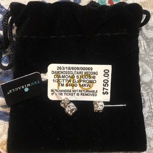 Brand new 1/2 CTTW TruMiracle Diamond Studs